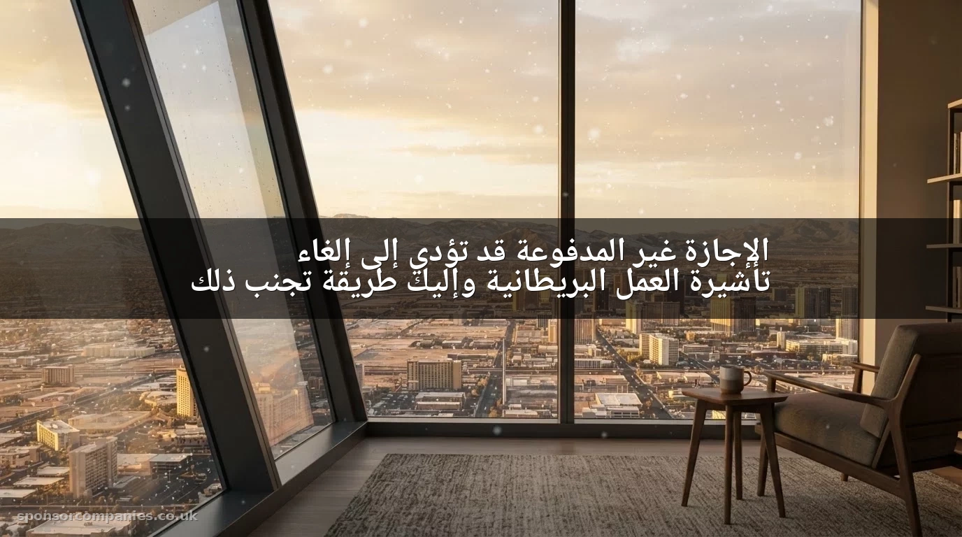 الإجازة غير المدفوعة قد تؤدي إلى إلغاء تأشيرة العمل البريطانية وإليك طريقة تجنب ذلك