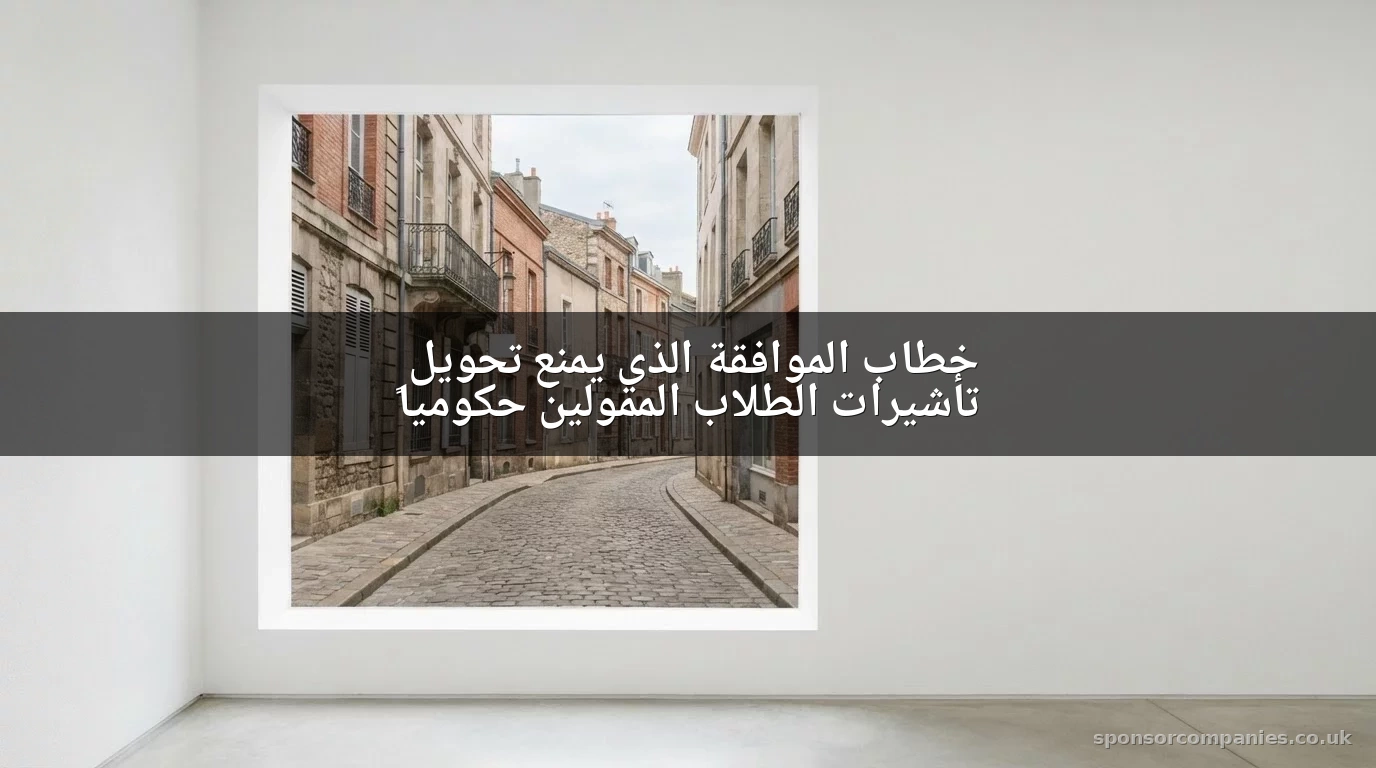 خطاب الموافقة الذي يمنع تحويل تأشيرات الطلاب الممولين حكومياً