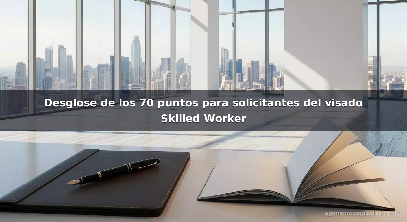 Desglose de los 70 puntos para solicitantes del visado Skilled Worker