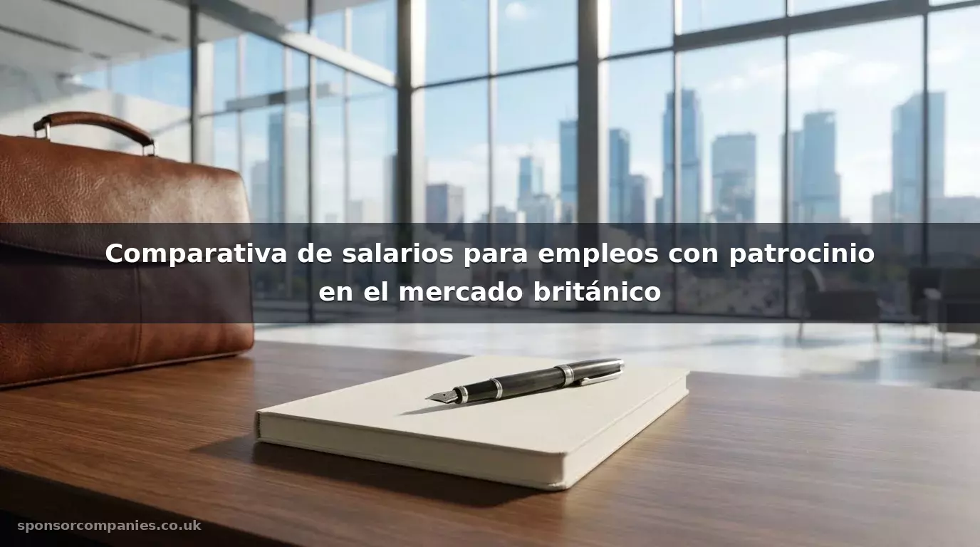 Comparativa de salarios para empleos con patrocinio en el mercado británico