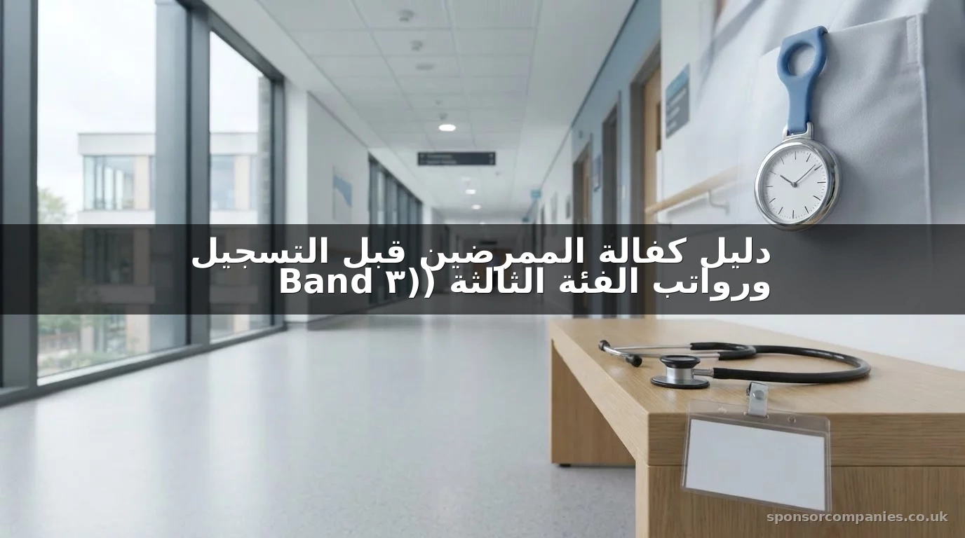 دليل كفالة الممرضين قبل التسجيل ورواتب الفئة الثالثة (Band 3)