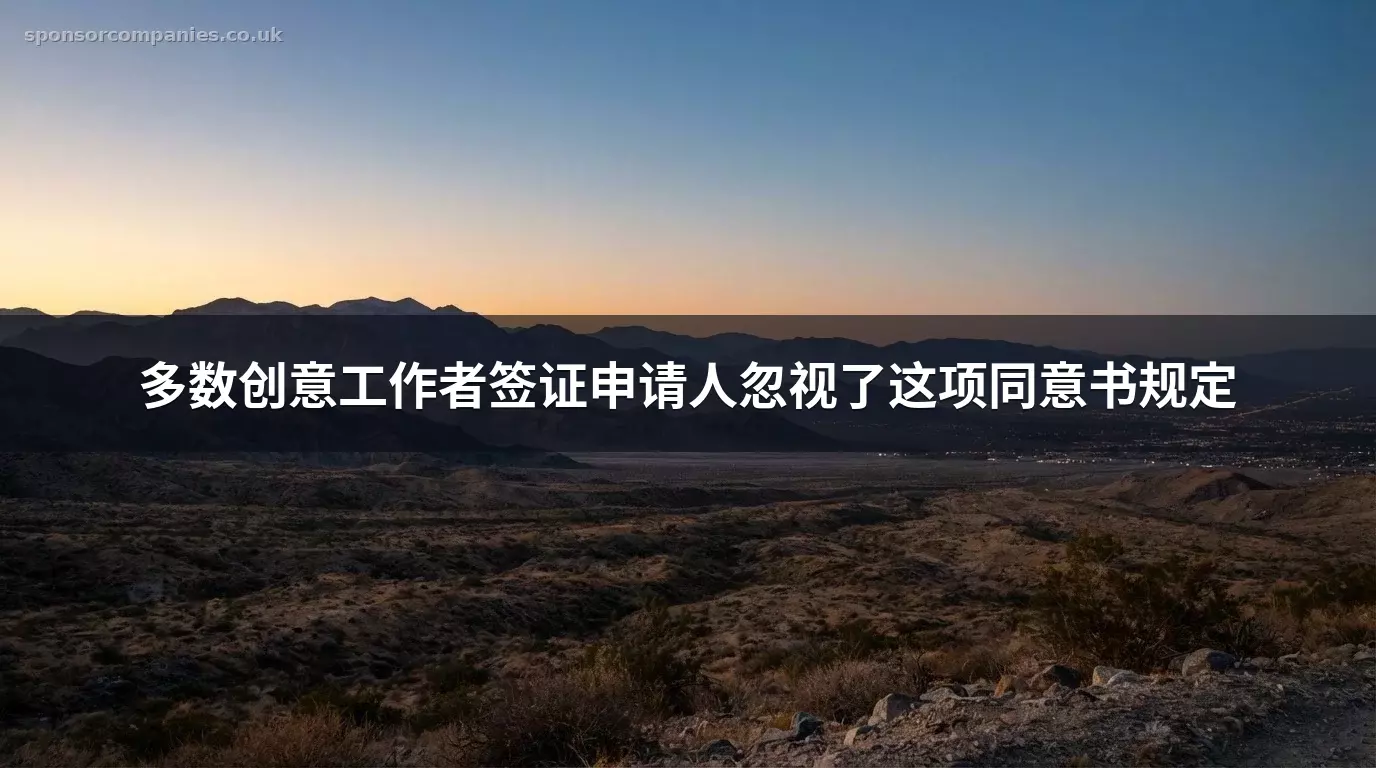 多数创意工作者签证申请人忽视了这项同意书规定