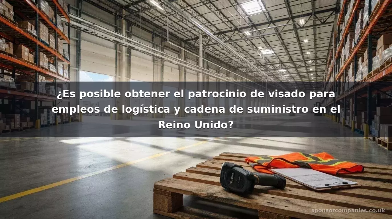 ¿Es posible obtener el patrocinio de visado para empleos de logística y cadena de suministro en el Reino Unido?