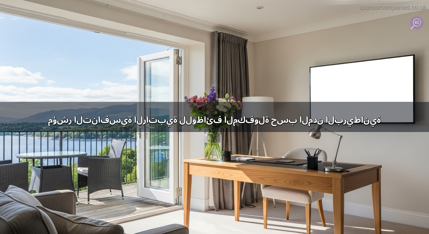 مؤشر التنافسية الراتبية للوظائف المكفولة حسب المدن البريطانية