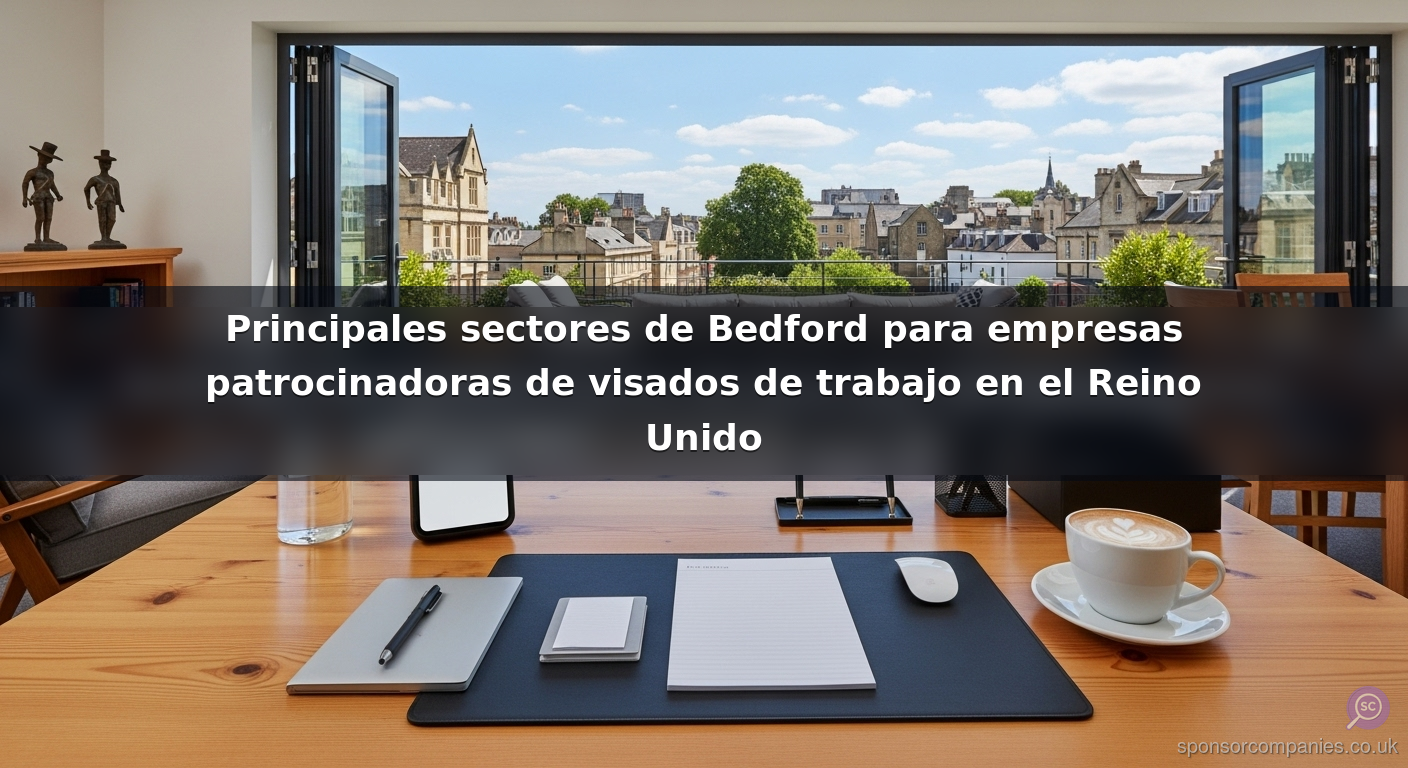Principales sectores de Bedford para empresas patrocinadoras de visados de trabajo en el Reino Unido
