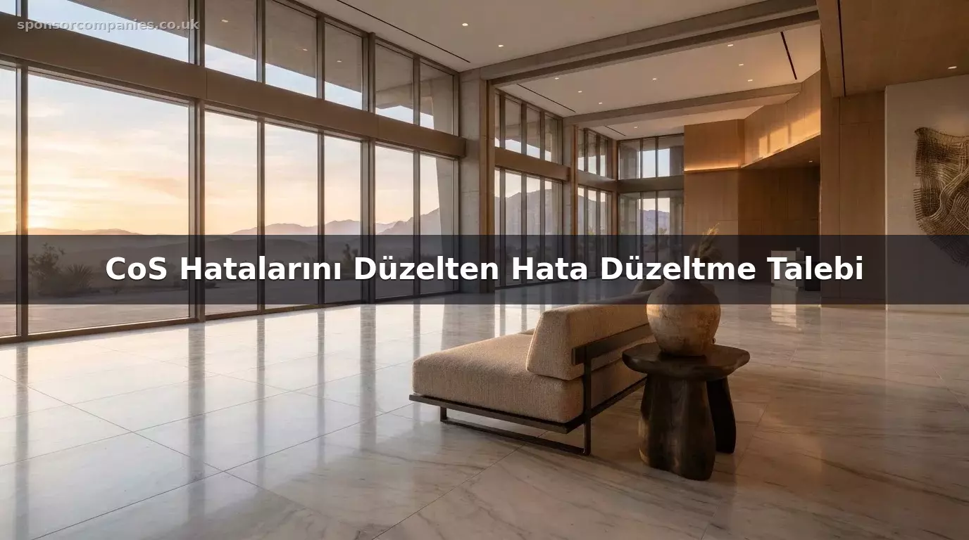 CoS Hatalarını Düzelten Hata Düzeltme Talebi