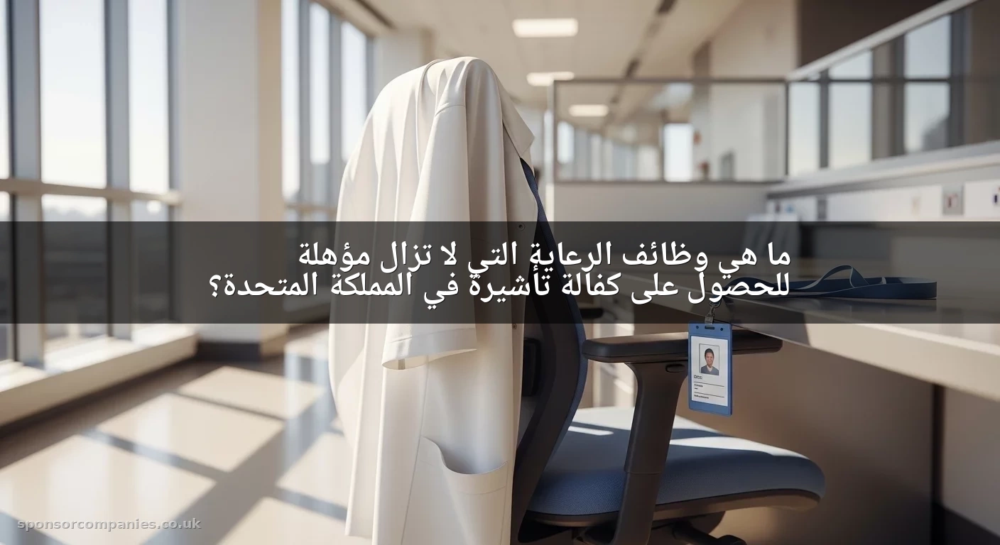 ما هي وظائف الرعاية التي لا تزال مؤهلة للحصول على كفالة تأشيرة في المملكة المتحدة؟