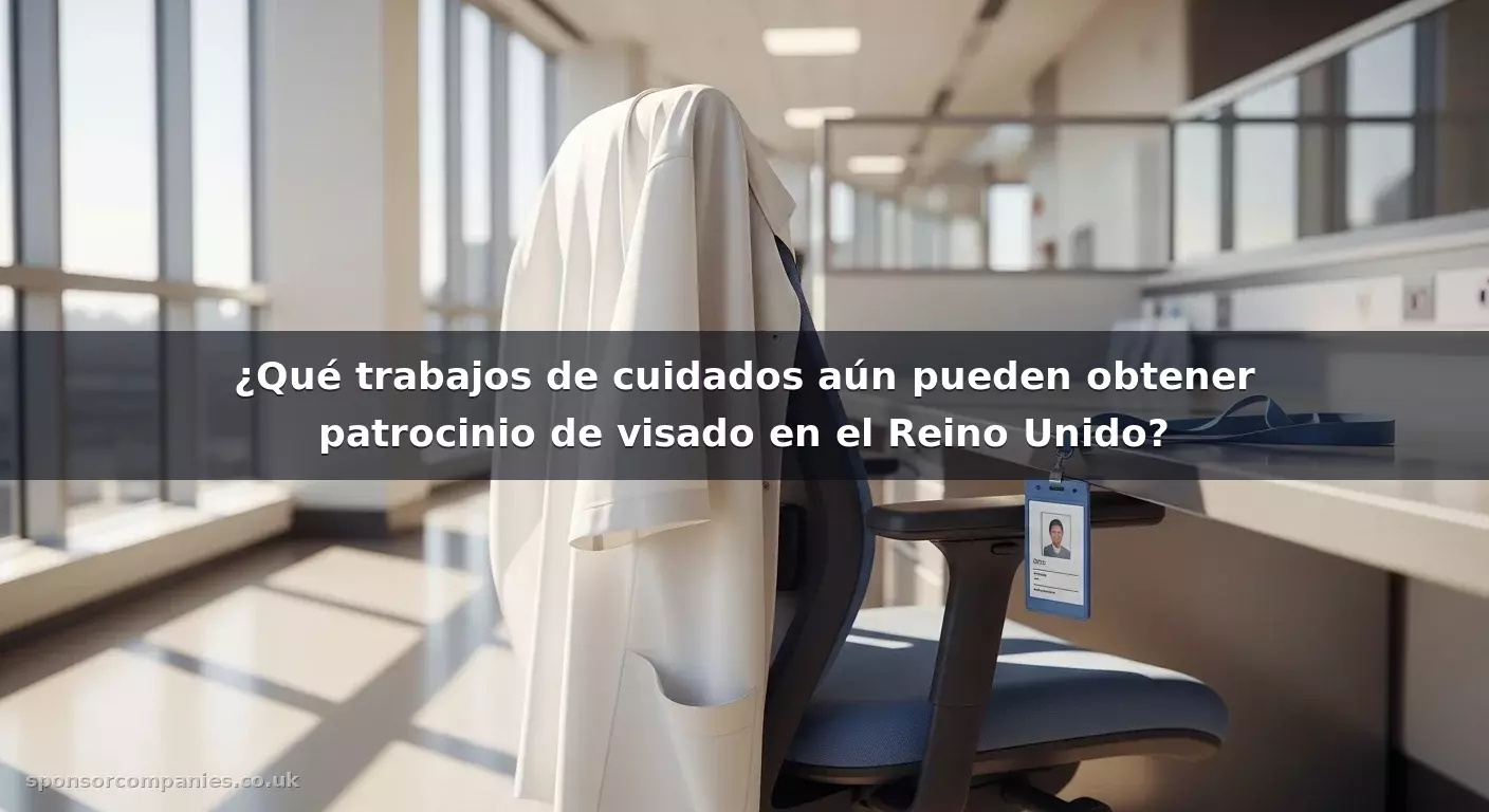 ¿Qué trabajos de cuidados aún pueden obtener patrocinio de visado en el Reino Unido?