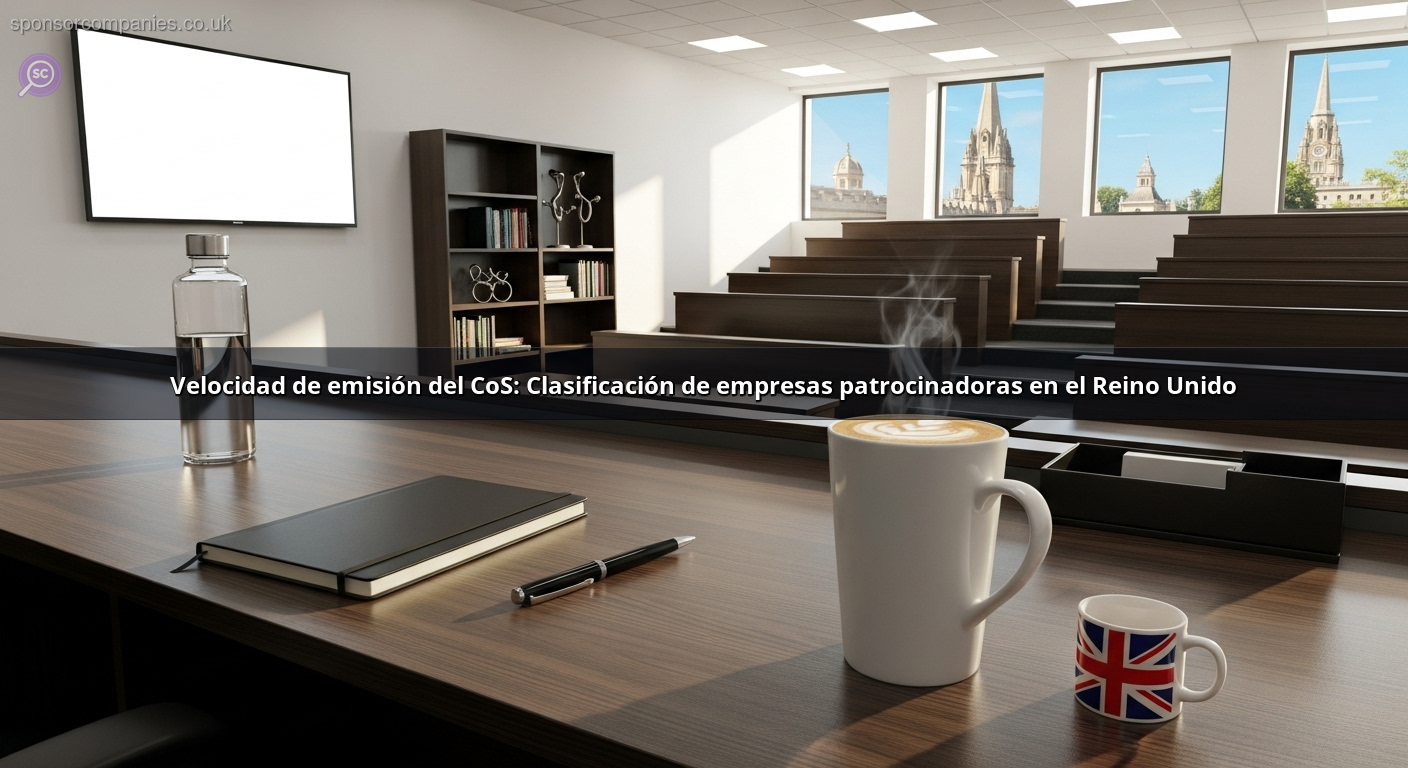 Velocidad de emisión del CoS: Clasificación de empresas patrocinadoras en el Reino Unido