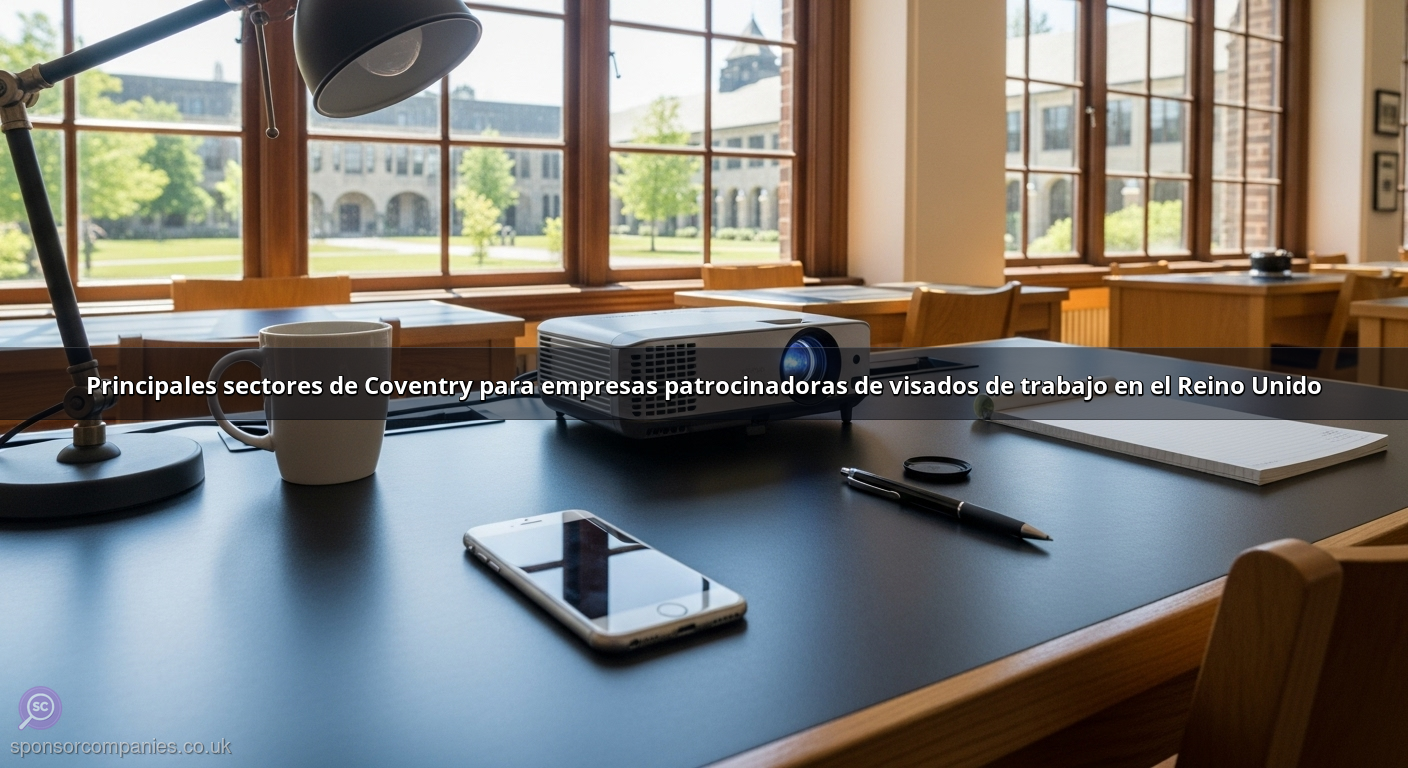 Principales sectores de Coventry para empresas patrocinadoras de visados de trabajo en el Reino Unido