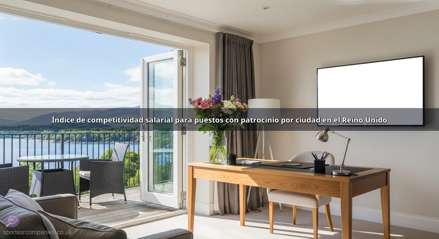 Índice de competitividad salarial para puestos con patrocinio por ciudad en el Reino Unido