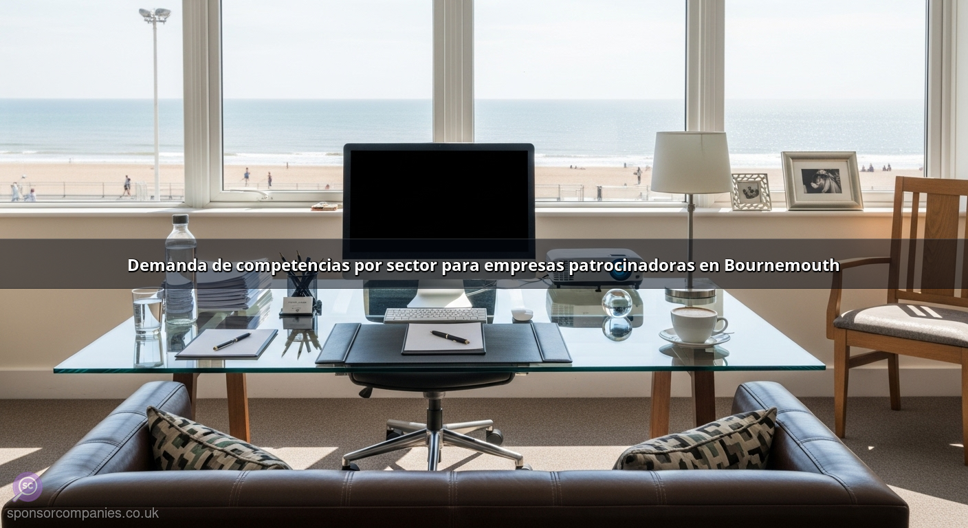 Demanda de competencias por sector para empresas patrocinadoras en Bournemouth