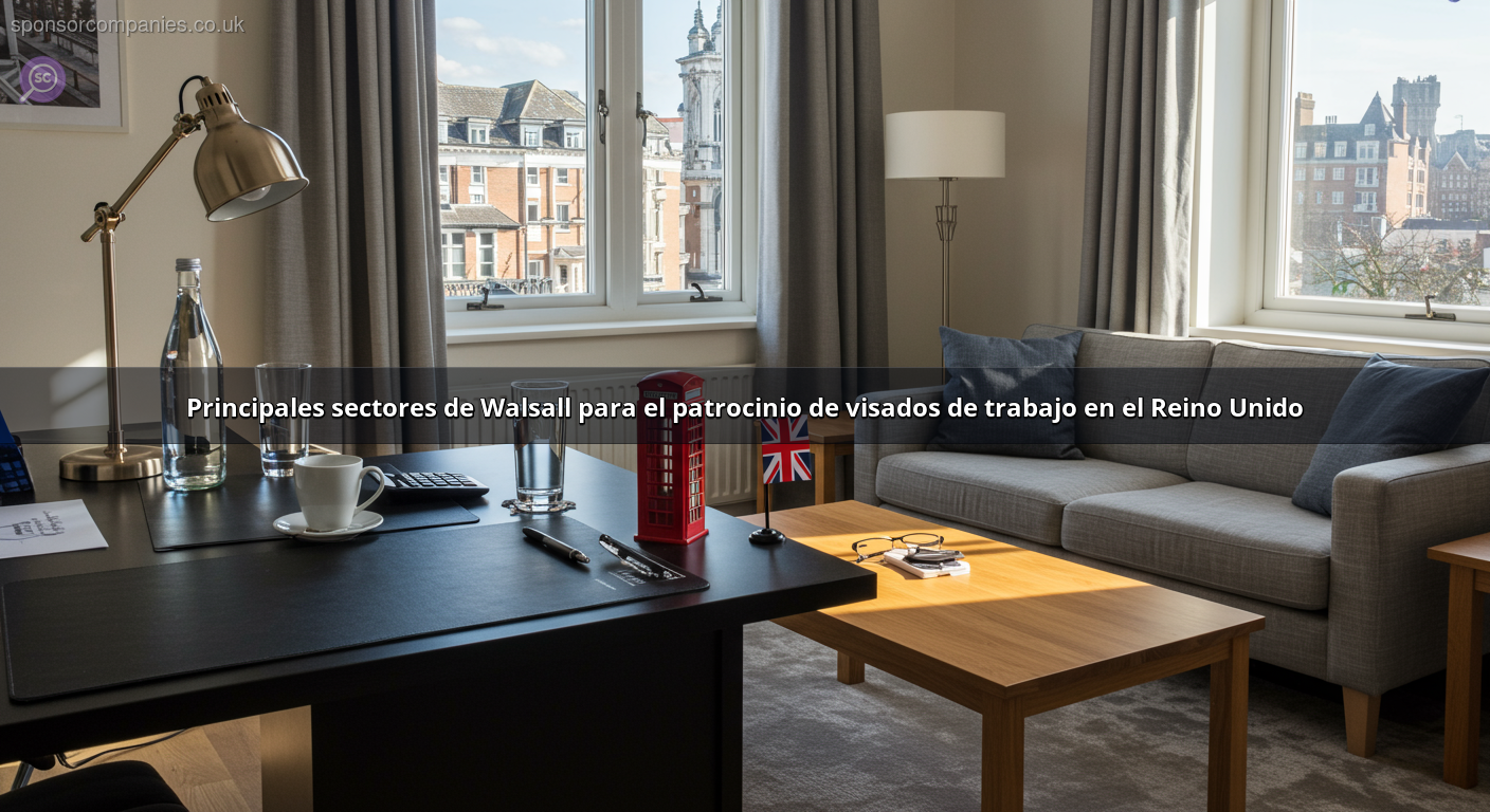 Principales sectores de Walsall para el patrocinio de visados de trabajo en el Reino Unido