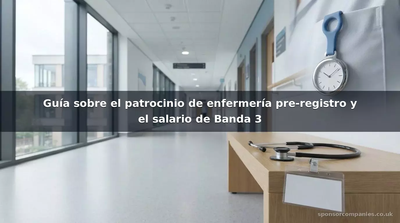 Guía sobre el patrocinio de enfermería pre-registro y el salario de Banda 3
