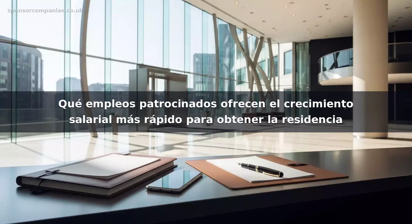 Qué empleos patrocinados ofrecen el crecimiento salarial más rápido para obtener la residencia